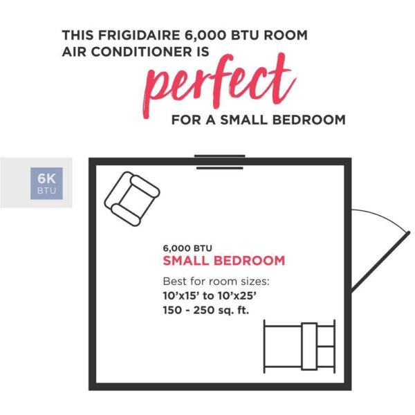 Frigidaire Window-Mounted Room Air Conditioner, 6,000 BTU - Image 2