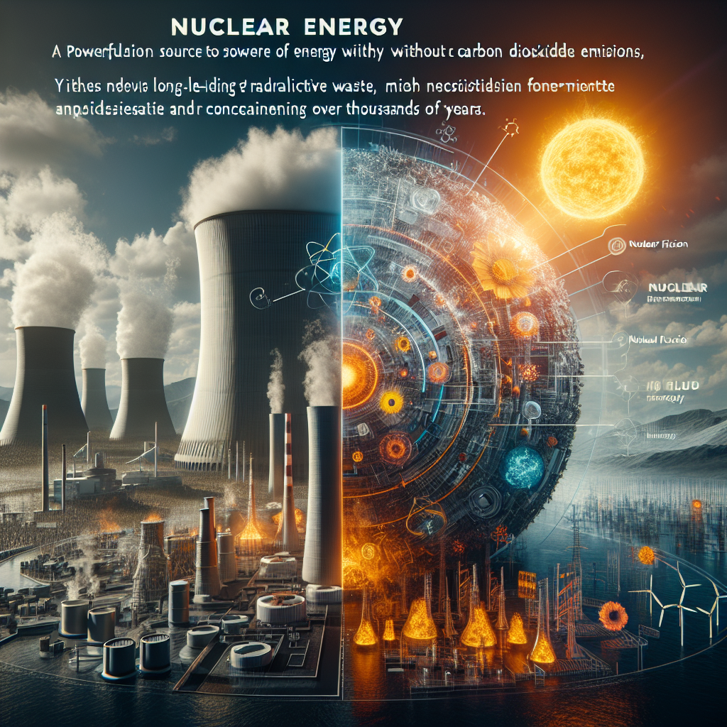 Nuclear energy is often considered a renewable energy source due to its ability to produce large amounts of energy without emitting carbon dioxide, a major contributor to global warming. However, it is important to note that nuclear fission, the prevailing method of harnessing nuclear energy, produces long-lived radioactive waste that requires containment for thousands of years. Nuclear fusion is often seen as the \